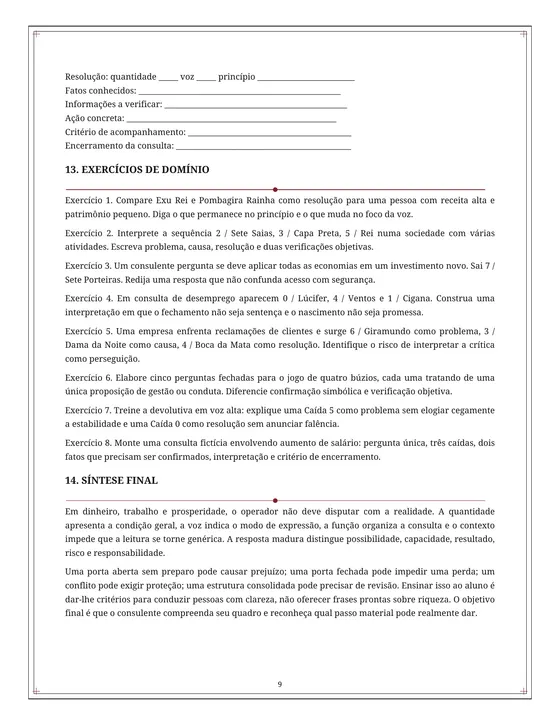 Página do livro · Exercícios